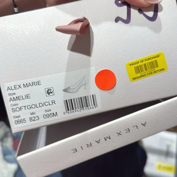 NEW Alex Marie Amelie Gold Heels (Cinderella) - Picture 2 of 4